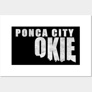 Ponca City Okie Oklahoma Shaped Distressed Posters and Art